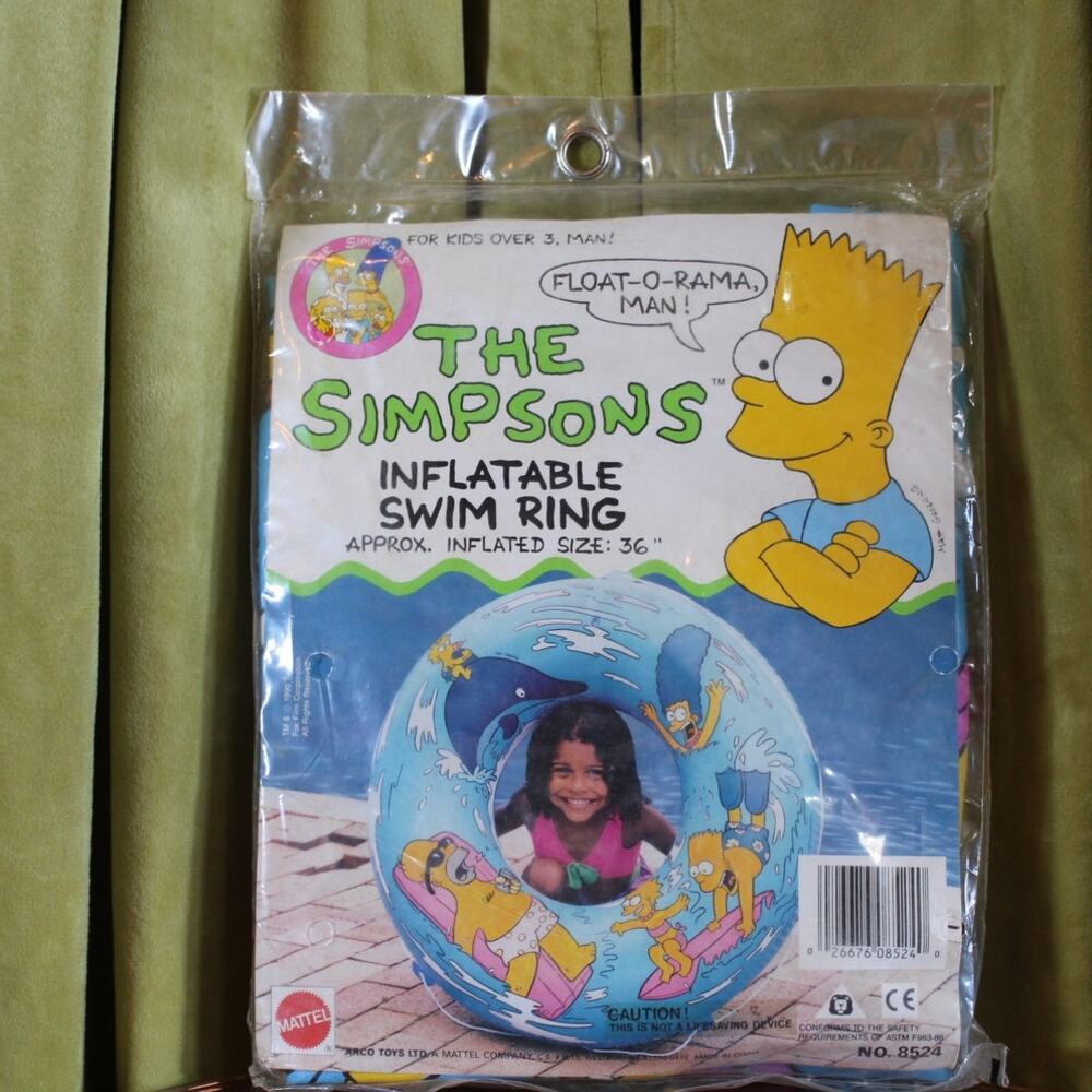 Vintage Simpsons Inflatable Swim Ring NIP